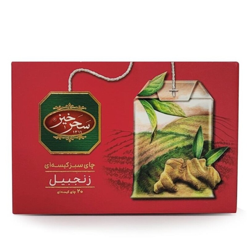 چای کیسه سبز زنجبیل سحرخیز