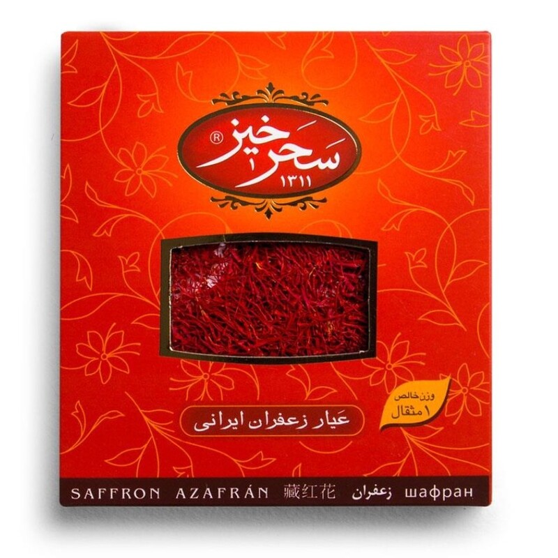 زعفران سرگل یک مثقال کادویی سحر خیز