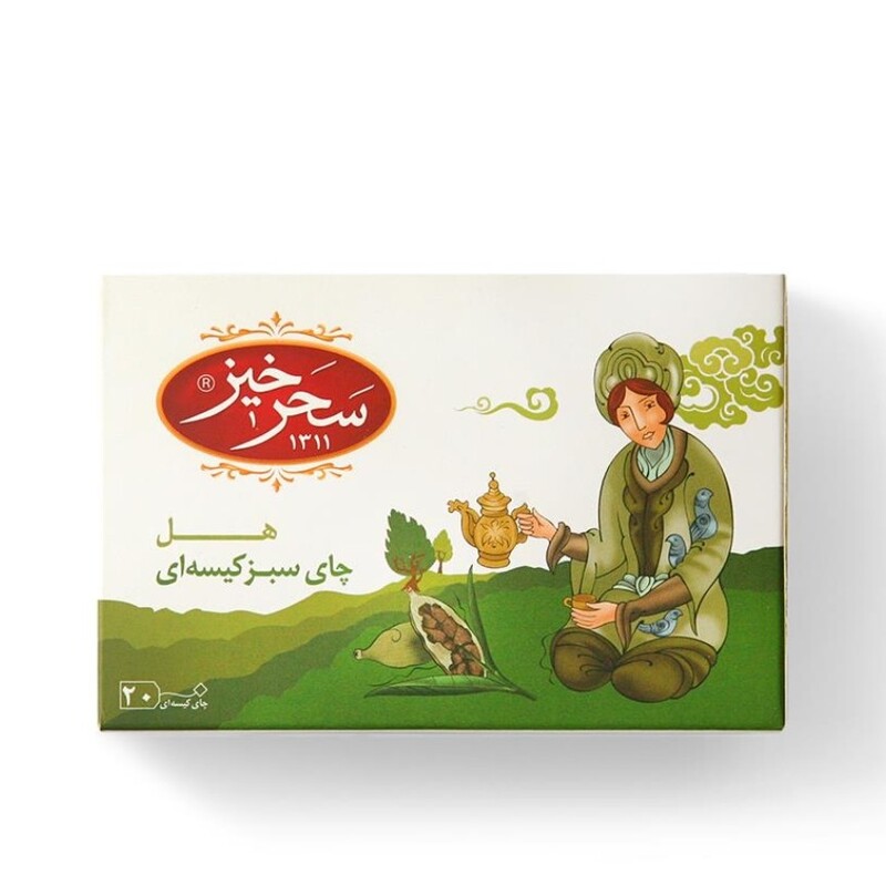 چای کیسه سبز هل سحرخیز