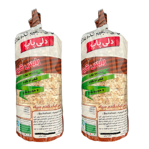 رایس کیک گندم سیاه باکویت دلی پاپ - 100 گرم بسته 2 عددی