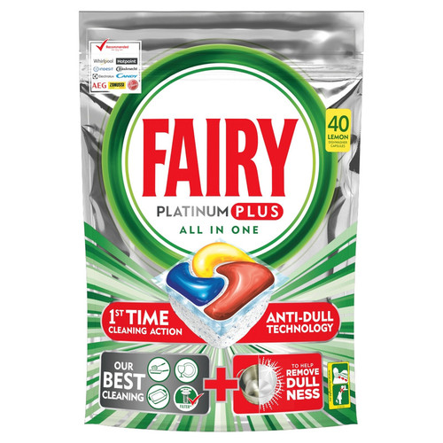 قرص ماشین ظرفشویی فیری مدل Platinum Plus بسته 40 عددی