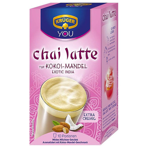 چای لاته kokos mandel با طعم بادام نارگیل کروگر یو بسته 10 عددی
