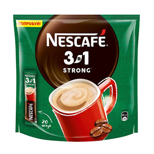کافی میکس 3 در 1 strong نسکافه بسته 20 عددی
