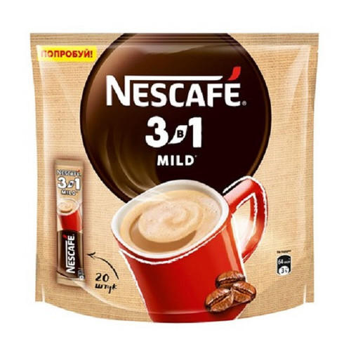 کافی میکس 3 در 1 mild نسکافه بسته 20 عددی